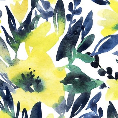 Watercolor wild flowers