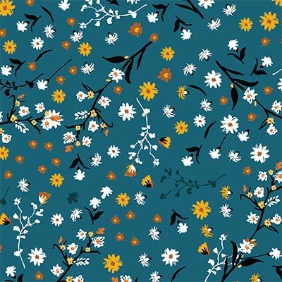 Daisies on blue