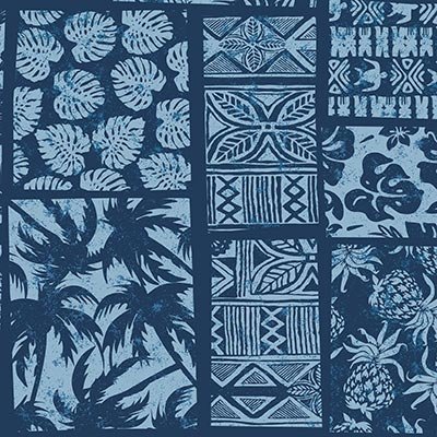Blue tropical patterns