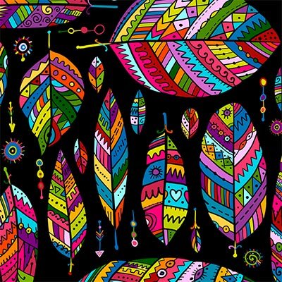 Abstract colorful leaves