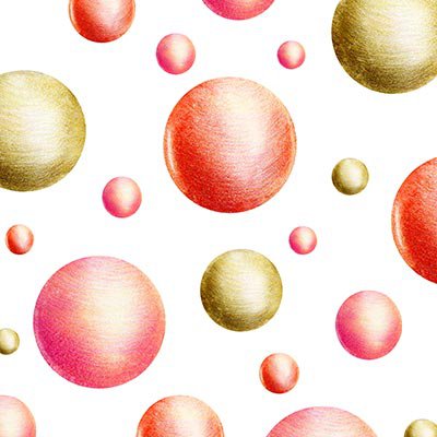 Red, pink and yellow bubbles