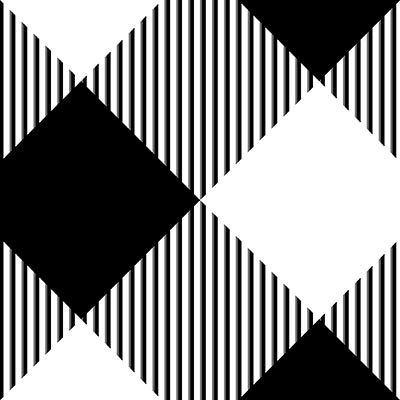 Black and white diamond pattern