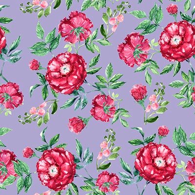 Magenta flowers on lavender background