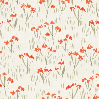 Abstract flowers on beige