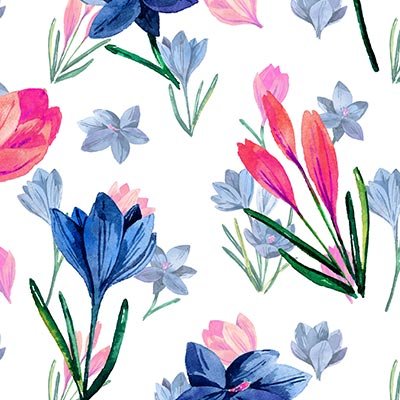 Watercolor wild blooms
