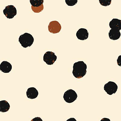 Painted black and brown dots