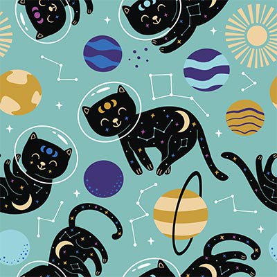 Space cats, planets and constellations