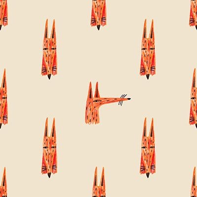 Red fox pencil drawing