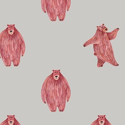 Red bear pencil drawing