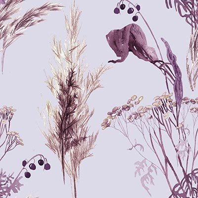 Wild flowers on violet