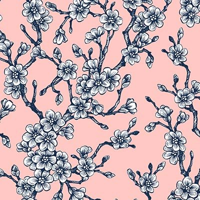 White flower tree on pink