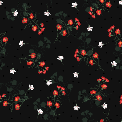 Wild flowers on Black