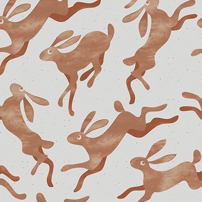 Brown bunnies on light