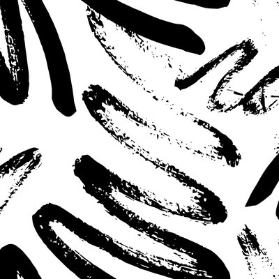 Abstract Black Brush Strokes