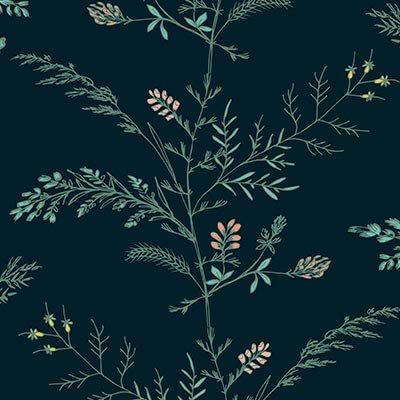 Wildflower blooms and stems