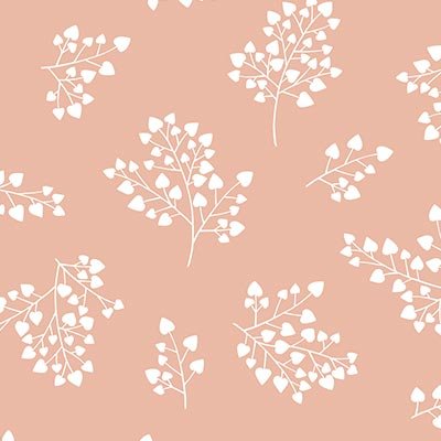 White branches with heart shaped leaves