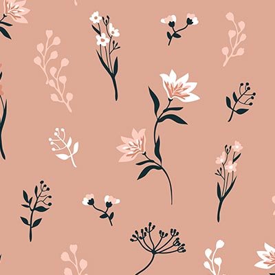 Black, pink and white flowers