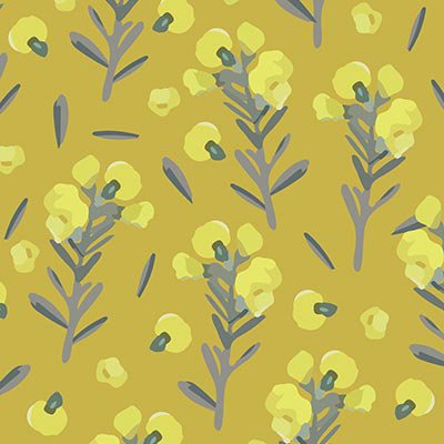 Abstract yellow meadow flowers