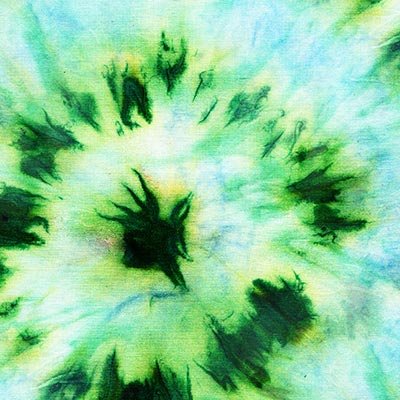Green tie dye circles