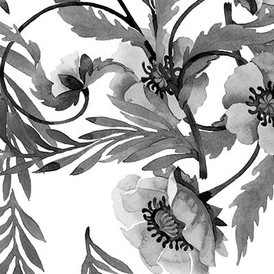 Grayscale poppies