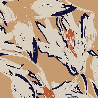 Streak flowers on beige