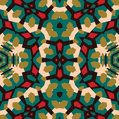 Blue-yellow kaleidoscope