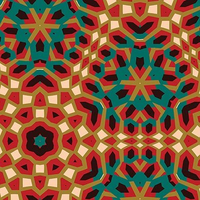 Red-blue kaleidoscope