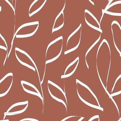 Abstract white vines on brown