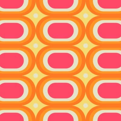 Retro colorful ovals