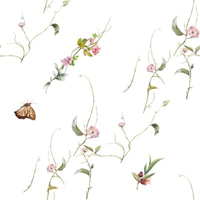 Butterflies and flowering vines