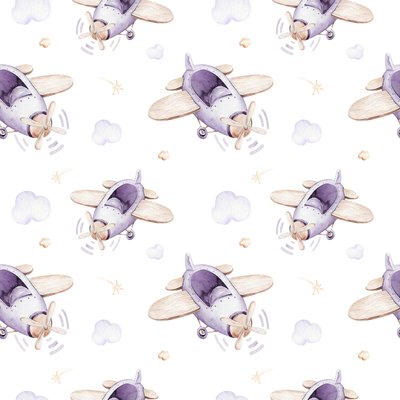 Purple toy airplanes