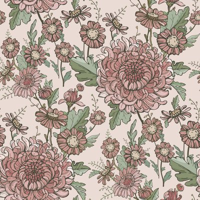 Autumn chrysanthemums pattern