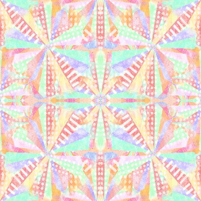 Kaleidoscope drawn with pencils