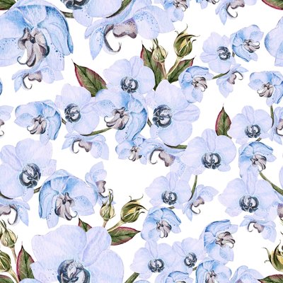 Orchids and rosebuds