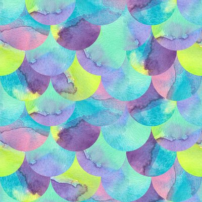 Colorful fishscale pattern
