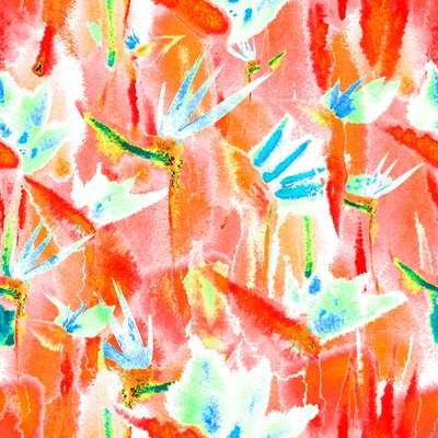 Bird of paradise inverted colors