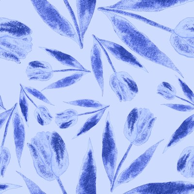 Blue monochrome tulips