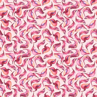 Curved hand painted leaves