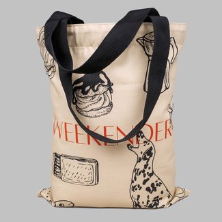 All-Over Print Cotton Canvas Tote Bag hover