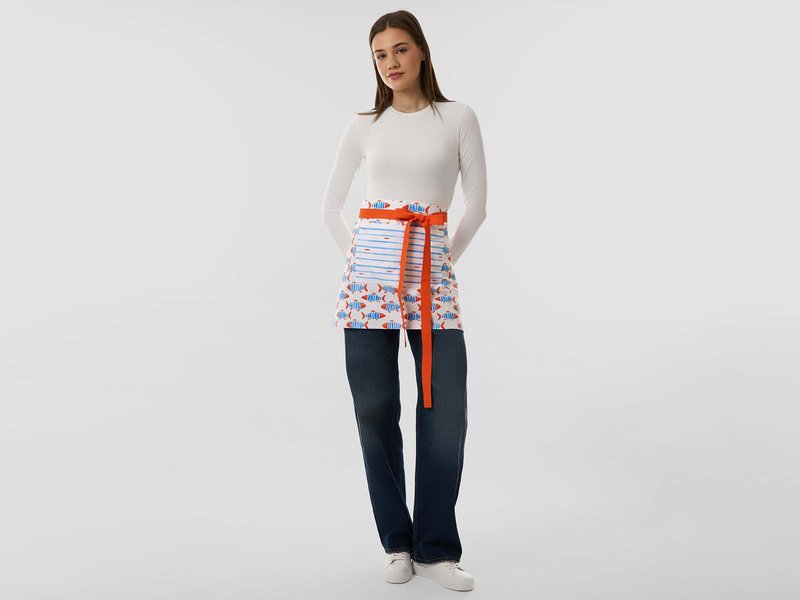 All-Over Print Cotton Half Waist Apron image 2