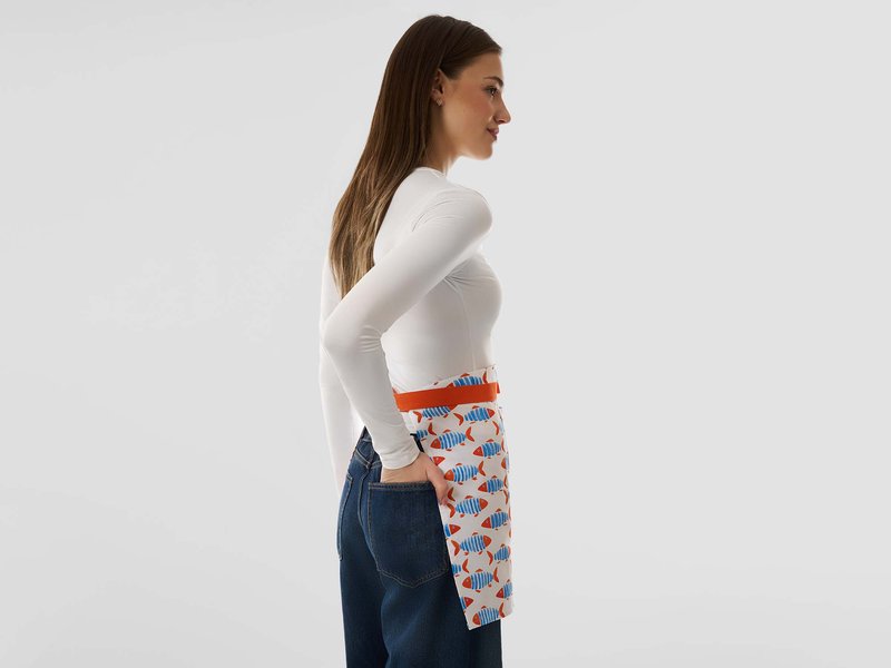 All-Over Print Cotton Half Waist Apron image 3