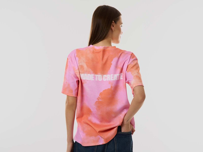 All-Over Print Cotton Interlock Oversized T-Shirt image 3