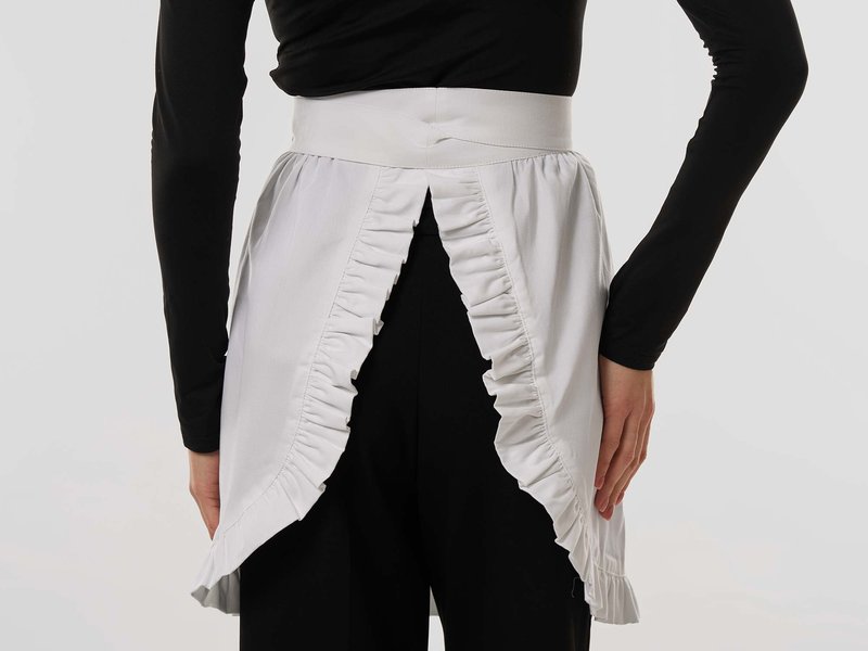 All-Over Print Half Apron With Ruffles - Cotton Twill image 1