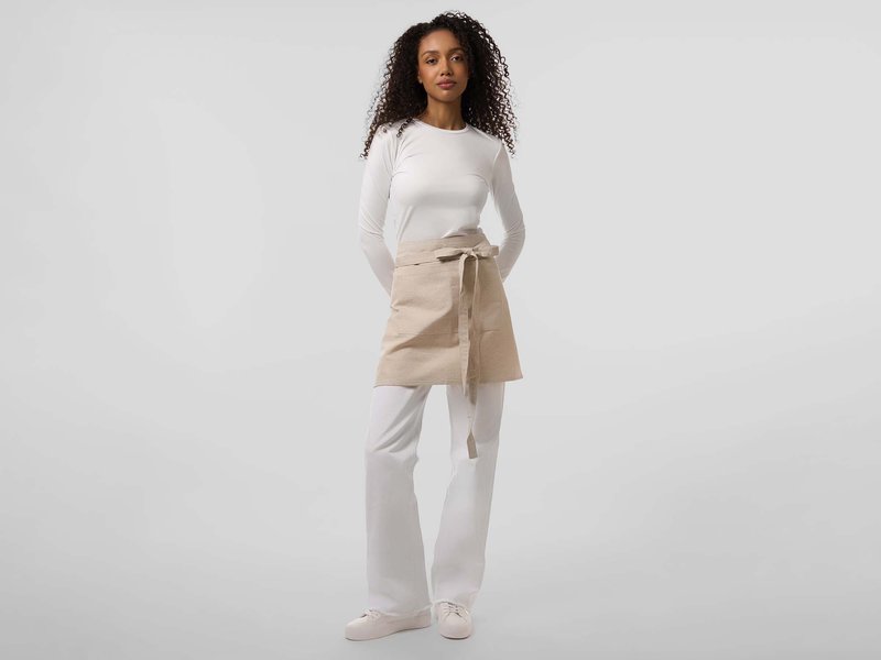 All-Over Print Linen Half Waist Apron image 1