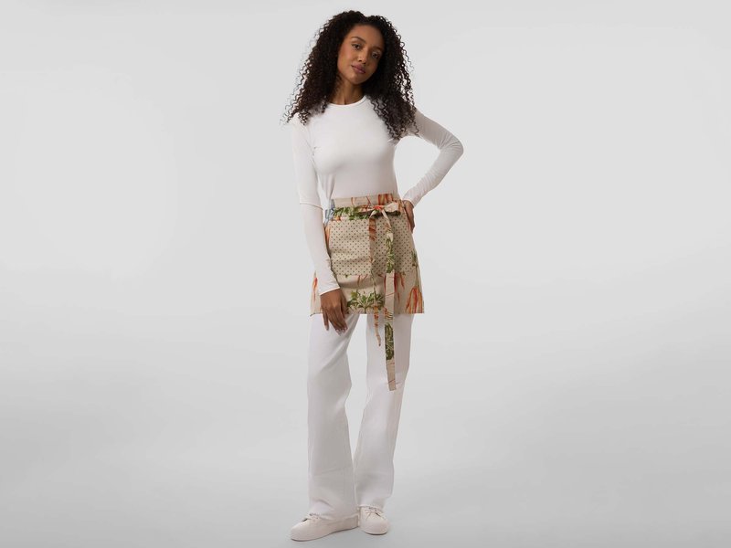 All-Over Print Linen Half Waist Apron image 2