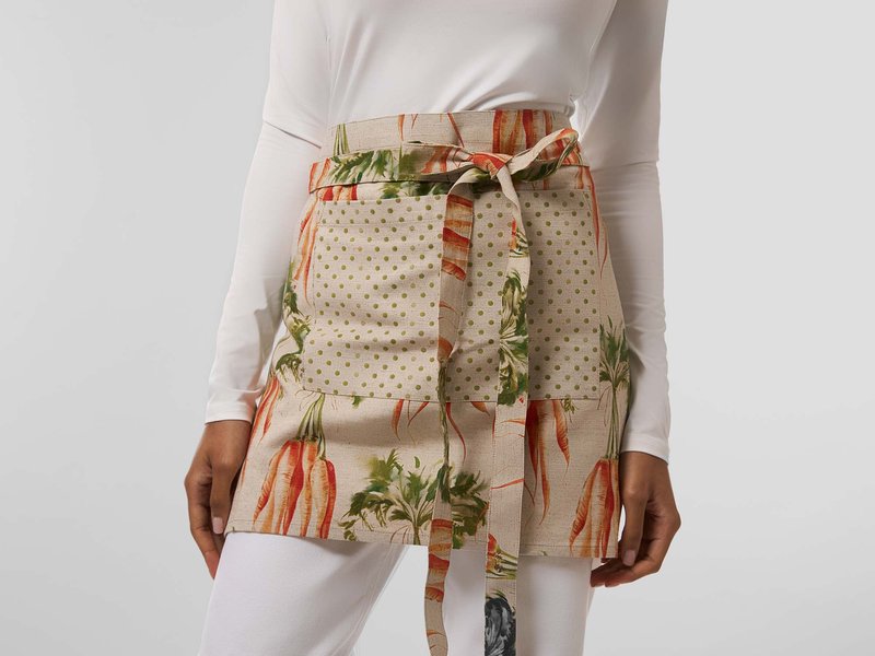 All-Over Print Linen Half Waist Apron image 3