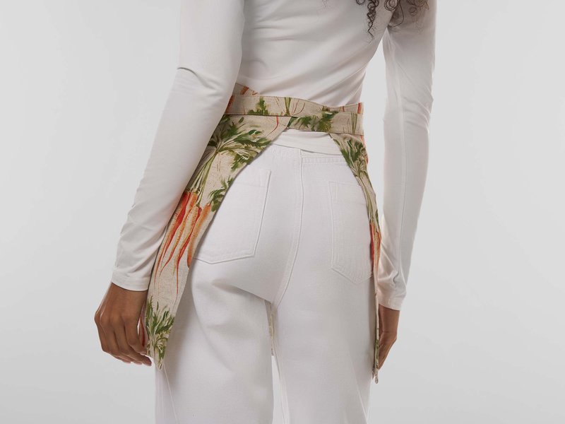 All-Over Print Linen Half Waist Apron image 4