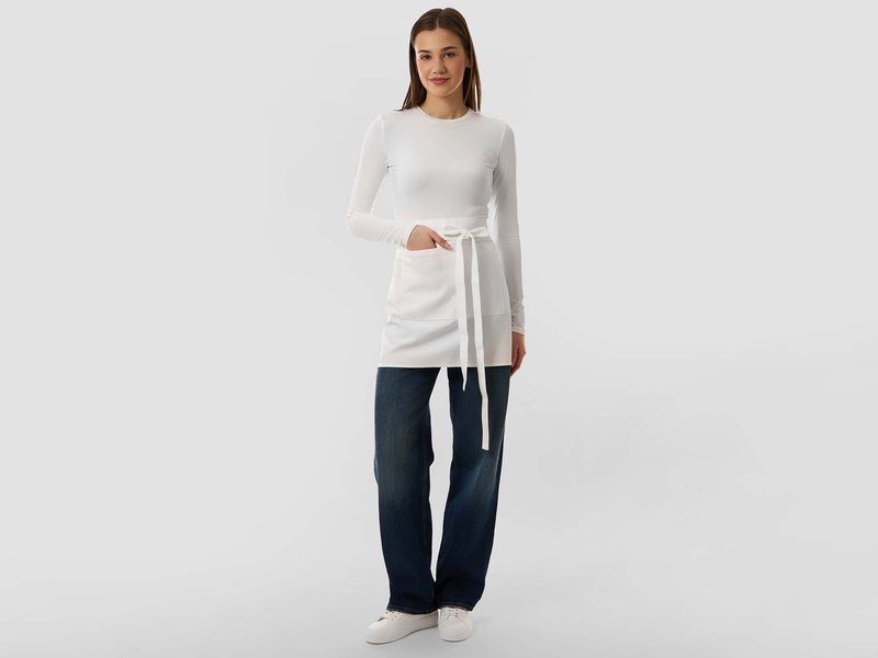 All-Over Print Linen Look Half Waist Apron image 2