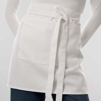 All-Over Print Linen Look Half Waist Apron