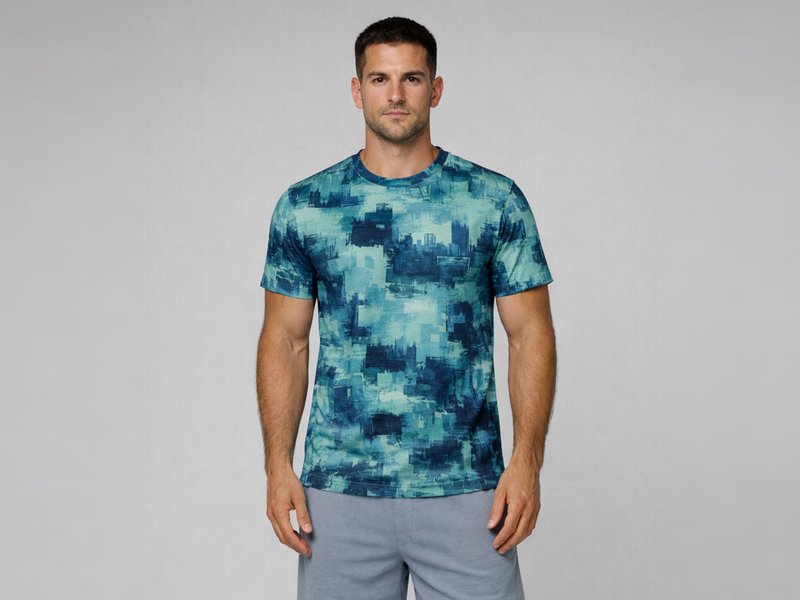 All-Over Print Regular Fit Cotton T-Shirt image 2